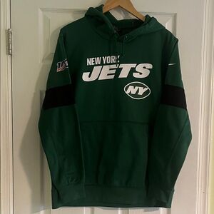 NFL DriFit Large New York Jets Green and Black Hoodie